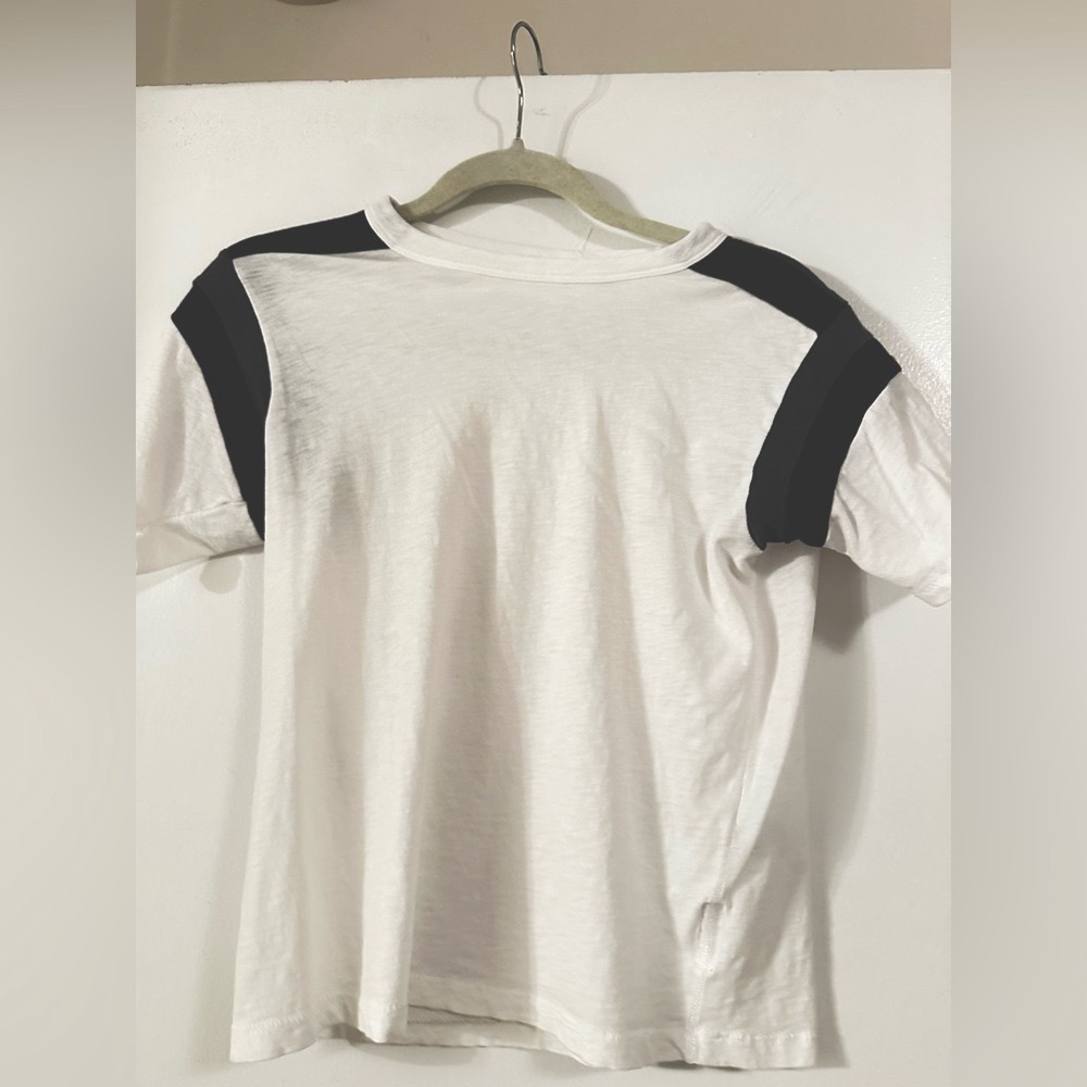 RAG & BONE White and Black Short Sleeve Tee XS